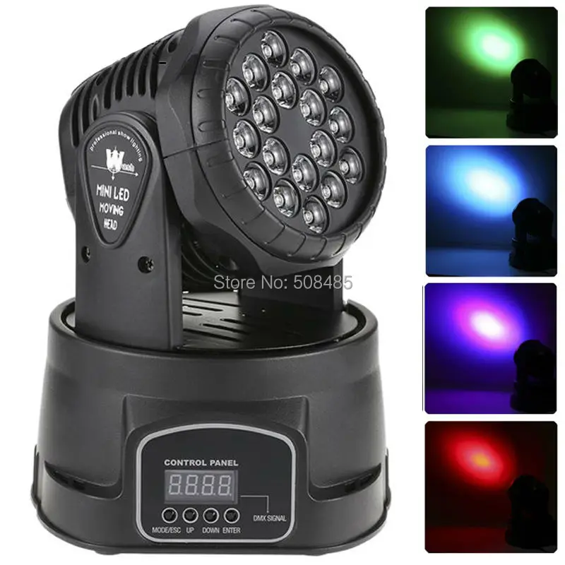 

Fast Shipping 18x3w RGB LED mini Moving Head Light Moving Head Wash Light For Event,Disco Party Nightclub