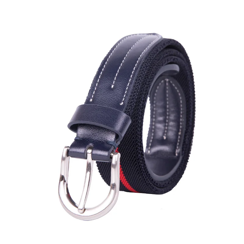  Elastic Braided Patchwork Waist Tactica Unisex Belt For Men's Woven Braided Stretch Webbed PU Leather Buckle cinturon mujer (7)
