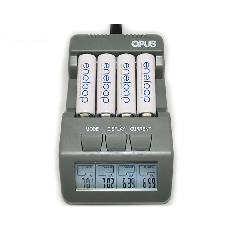 Opus BT C700 4 слота интеллектуальное AA AAA зарядное устройство с ЖК экраном EU вилка Ni MH
