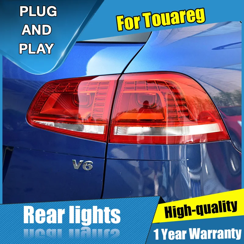 

Car Styling for VW Touareg Taillight assembly 2011-2013 Touareg LED Tail Light Rear Lamp LED DRL+Brake with hid kit 2pcs.