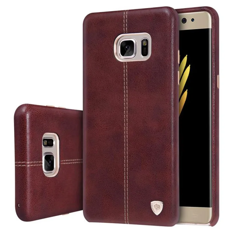 NILLKIN кожаный чехол для samsung Galaxy Note 7 чехлы для телефонов подарок NOV22E22 - Цвет: Brown