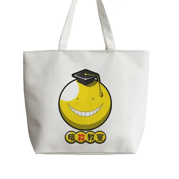 

FOR Assassination Classroom Japanese Anime Canvas Tote bags Cartoon Shopping bag Shopper Grocery Bag GA613