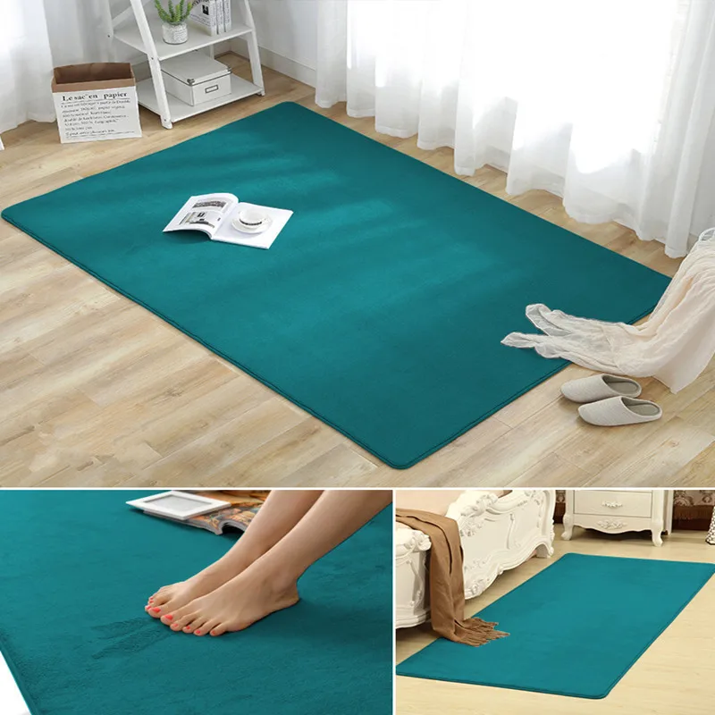 

European coral fleece carpet Living room sofa rug bedroom bedside blanket outdoor tent bottom mat Thickened soft coral velvet