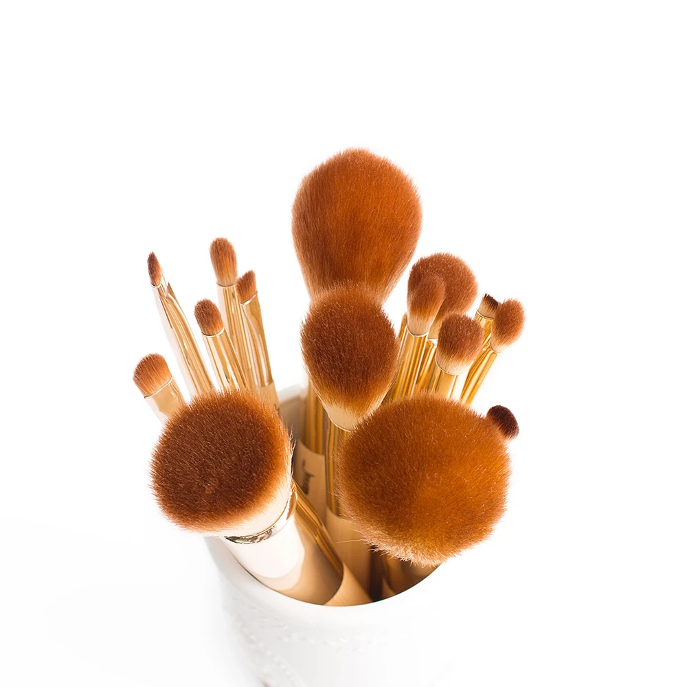 Ceny Jessup Bamboo 15 sztuk uroda profesjonalny zestaw pędzli do makijażu narzędzia pędzle do makijażu zestaw fundacja Powder Definer zakreślacz cieniujący