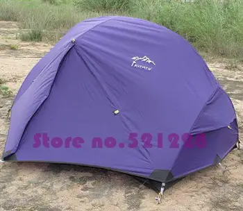 

2 Person AXEMEN aluminum pole 210T 4 season hiking mountaineering cycling travel fishing beach anti rain outdoor camping tent