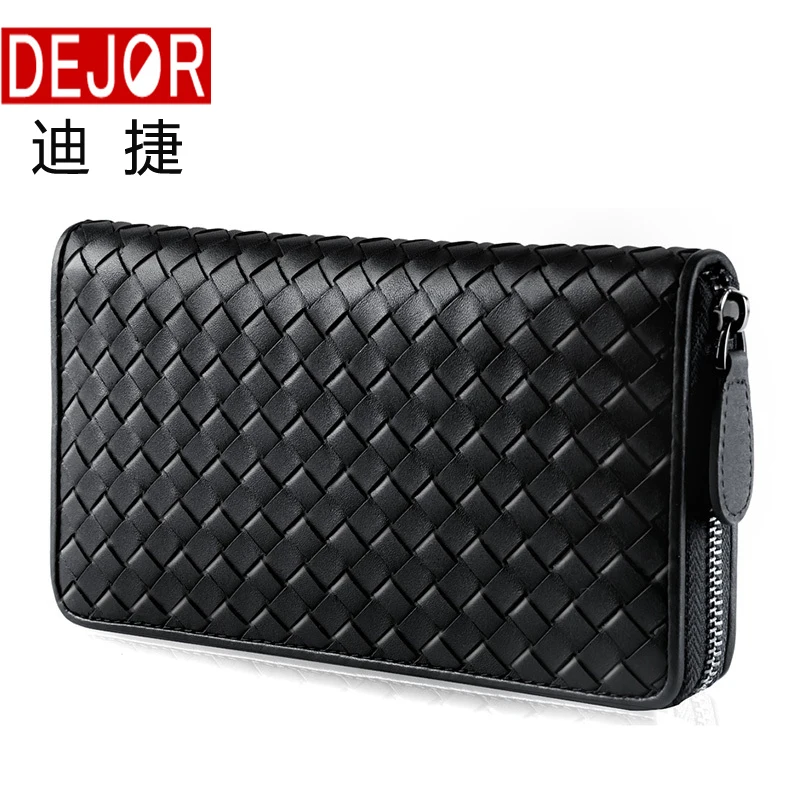 Famous Brand Sheepskin Men Wallet Genuine Leather Diamond Plaid Fashion Multifunction Clutch Male Bag Purse Business Card Holder | Багаж и