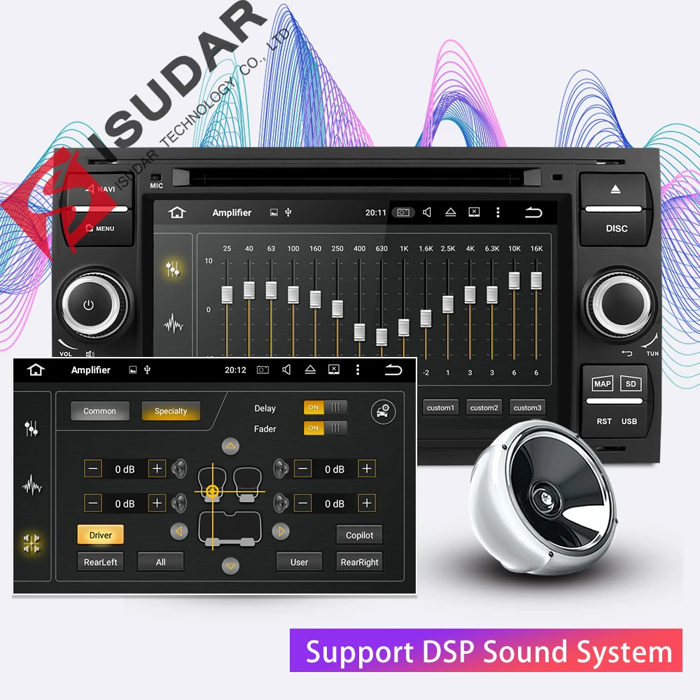 Isudar Car Multimedia Player Android 9 GPS Autoradio 2 Din 7 Inch For Ford/Mondeo/Focus/Transit/C-MAX/S-MAX/Fiesta 2GB RAM DVD Isudar Car Multimedia Player Android 9 GPS Autoradio 2 Din 7 Inch For Ford/Mondeo/Focus/Transit/C-MAX/S-MAX/Fiesta 2GB RAM DVD
