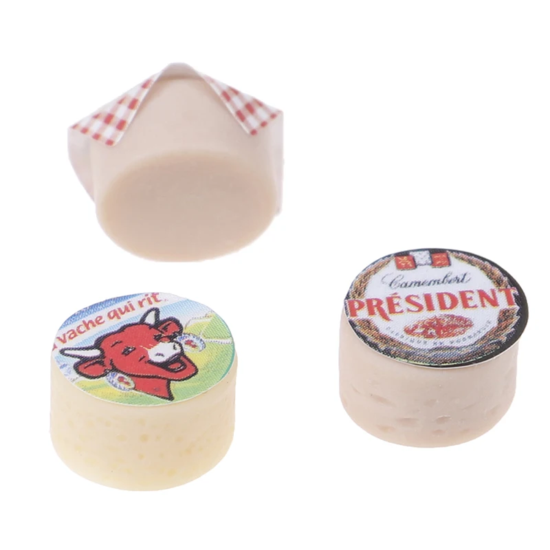 

3Pcs 1/12 Scale Dollhouse Simulation Miniature Kitchen Food Living Room Decoration Children Baby Toys Kids Gift Mini Cheeses