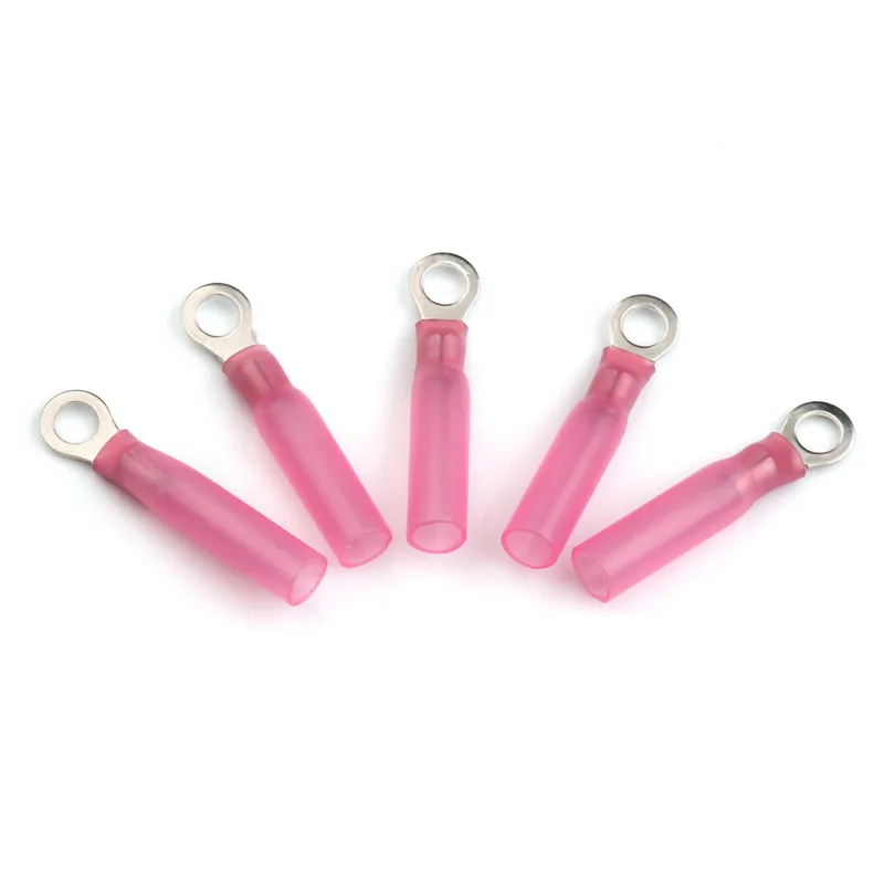 

Red 0.5-1.5mm2 Insulated Ring Eye Crimp Terminals 10pcs Heat Shrinkable Wire Cable Waterproof Terminal Connector Kit