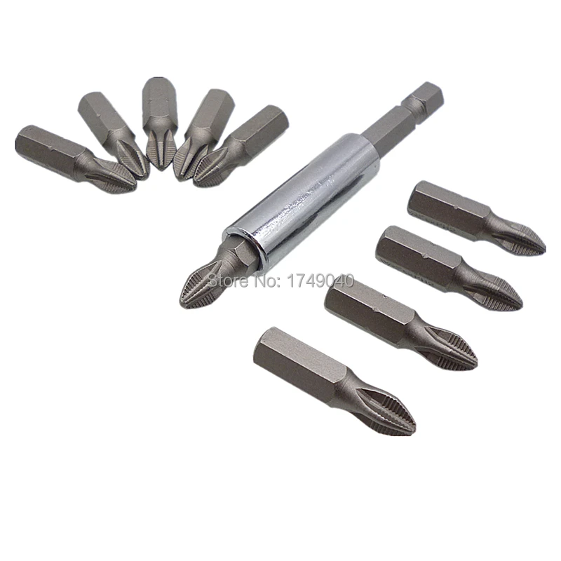 10pcs 25 mm 1//4 pulgada Punta Hexagonal de S2 Magn/ética de Destornillador PH2 Cabeza Cruz de Destornillador