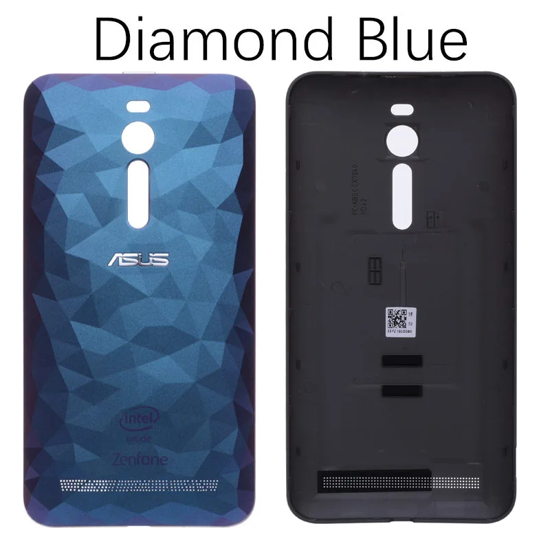 Задняя крышка для ASUS Zenfone 2 ZE551ML на батарею черный белый - Цвет: Diamond Blue