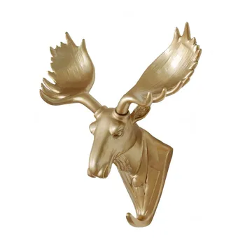 

New Resin Deer Head Animal Wall Hanging Clothes Display Rack Hook Coat Rack Interior Decoration Hook Wall Keychain Holder Gift