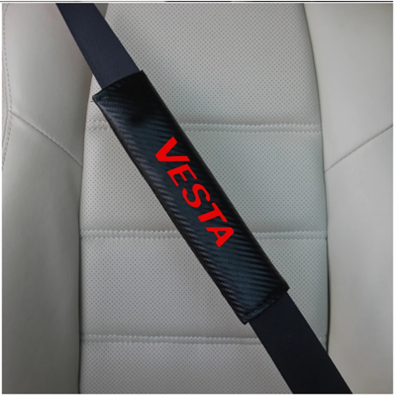 2 шт ПУ Модный автомобильный ремень безопасности Наплечные накладки Накладка для ремня безопасности автомобиля для Лада Веста