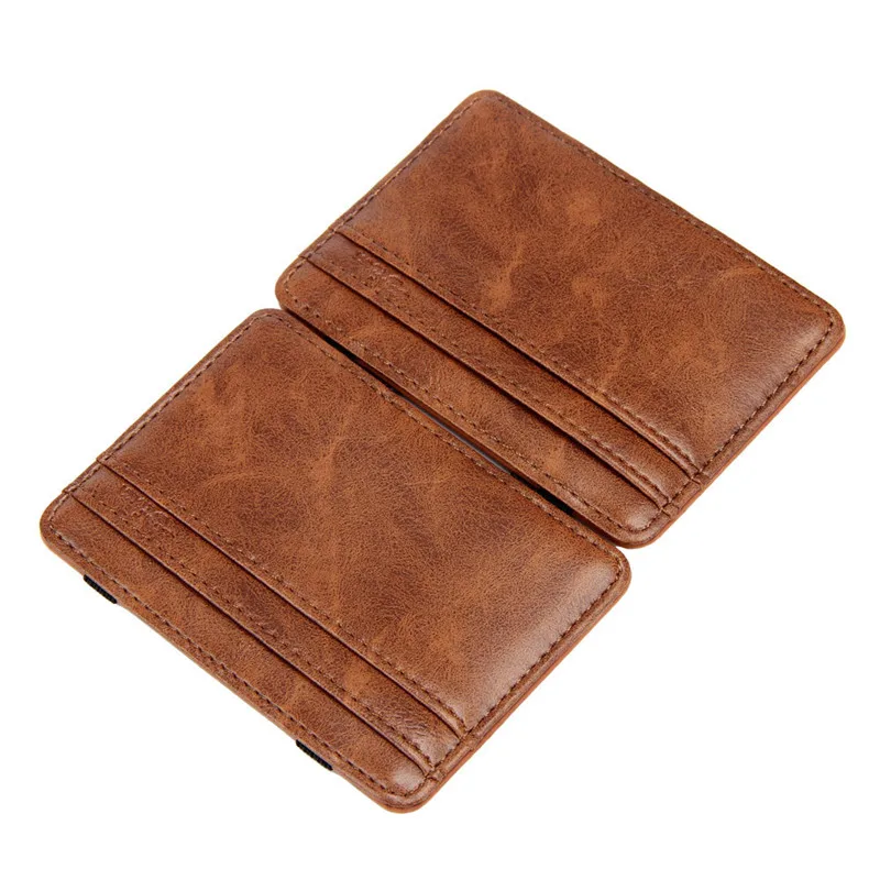 ZHDAOR Luxury Mini Neutral Magic Bifold Leather Wallet Card Holder Wallet tarjetero porte carte bancaire porte carte 30MA0920