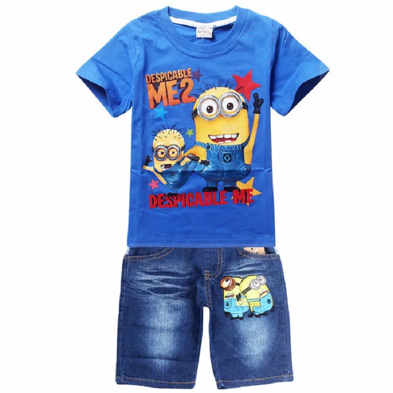 Kids Clothes Baby Boys Clothing Children Suits Despicable Me 2 minion