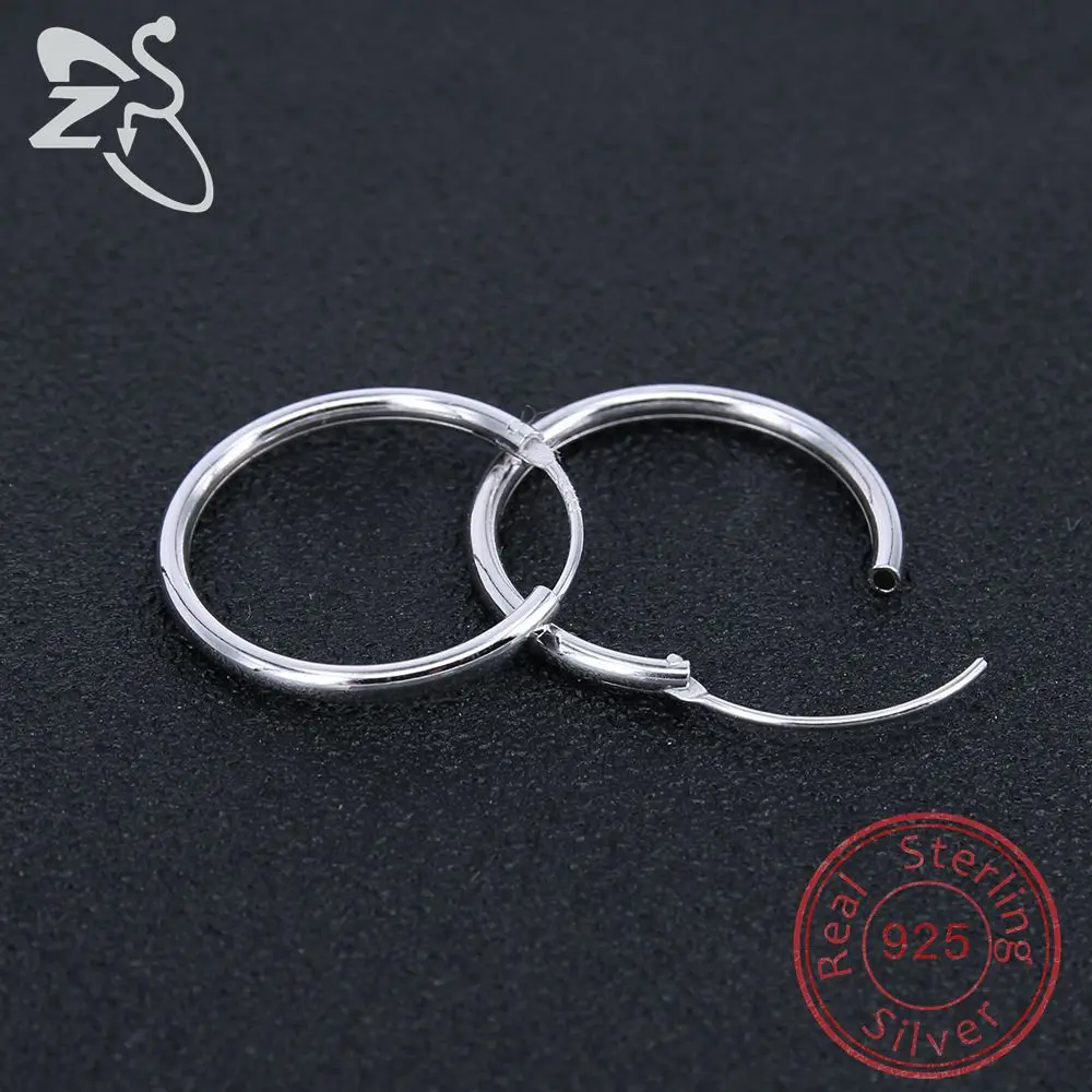 Классические круглые серебряные серьги-кольца, 925 пробы, серебряные круглые серьги для женщин и мужчин, креольские серьги-кольца, ювелирные изделия для пирсинга