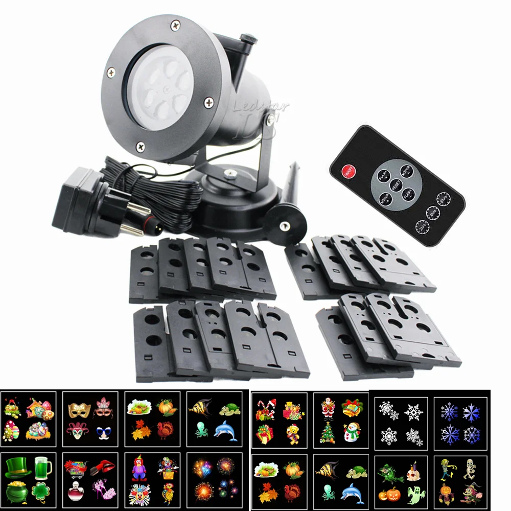 

TengSeaka 16 Patterns Outdoor Garden Laser Projector Lamp IP65 Moving LED Stage Light Christmas Birthday Wedding Decoration Lamp