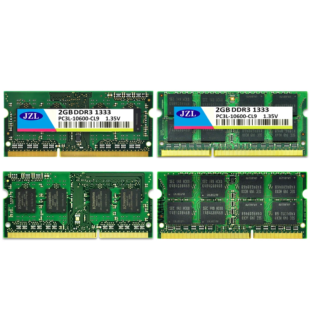 JZL 1,35 в низкое напряжение памяти ram DDR3L 1333 МГц PC3-10600S 2 ГБ/DDR3 PC3 10600 1333 МГц для ноутбуков SODIMM Memoria SD ram