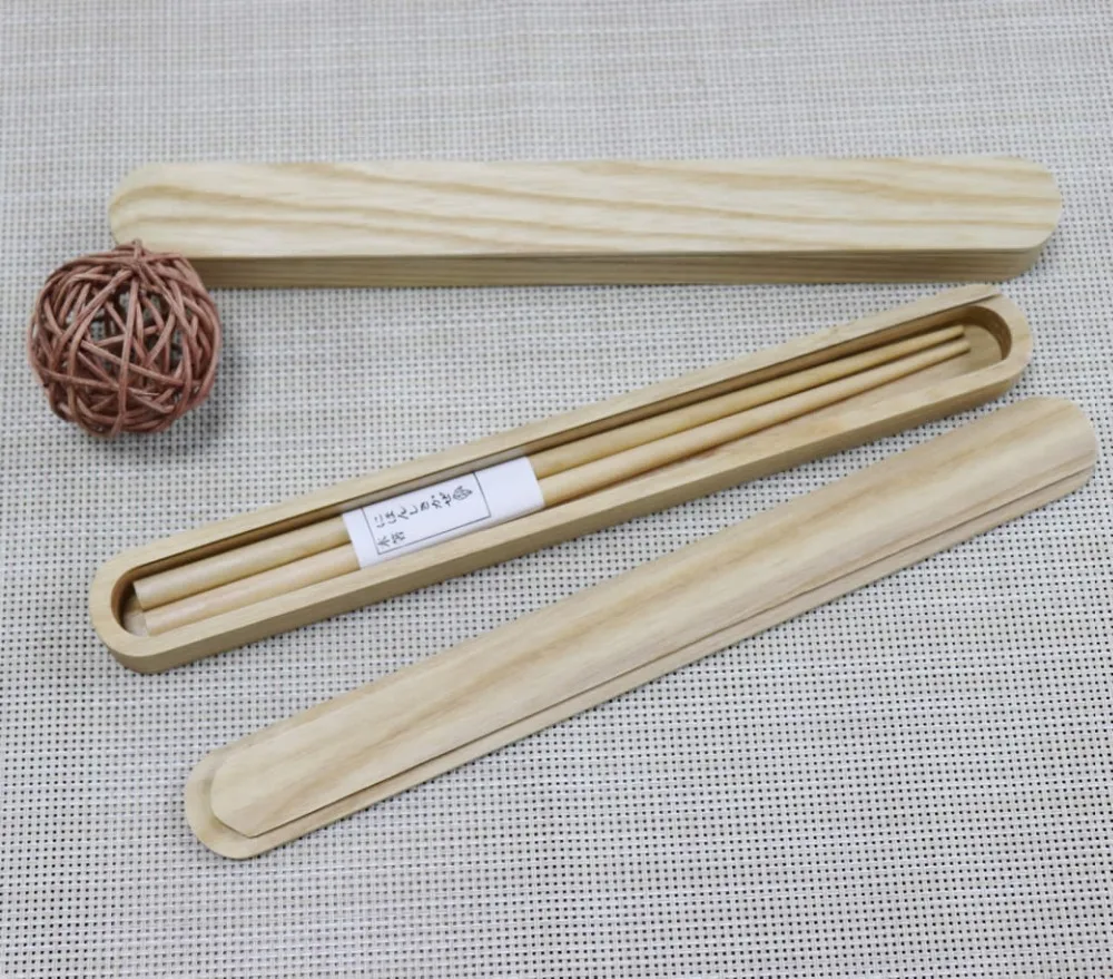 Portable Chopsticks Box For Red Sandle Wood Chopsticks Stainless Steel Alloy Chopsticks Storage