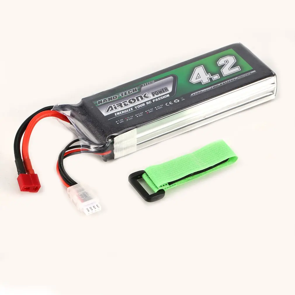 

Airtonk Power 11.1V 4200mAh 60C 3S 1P Lipo Battery T Plug Rechargeable for RC Racing Drone Quadcopter Helicopter Car Boat