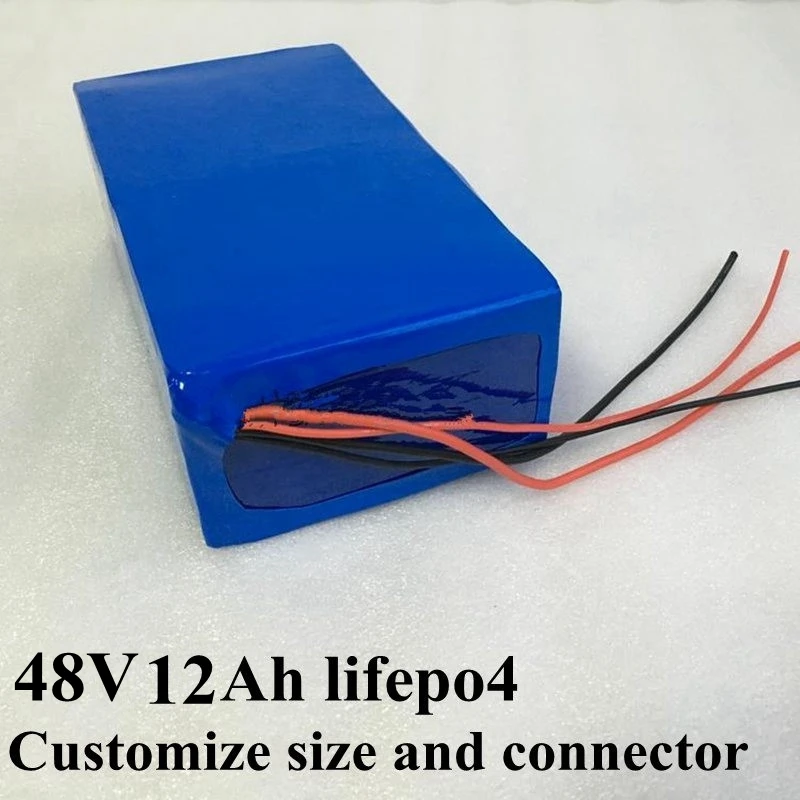 

Free Customized 48v 12ah Lifepo4 Battery BMS 16S 51.2V Lithium for 750w Ebike Scooter Bicycle Adult Moped Boat + 3A Charger