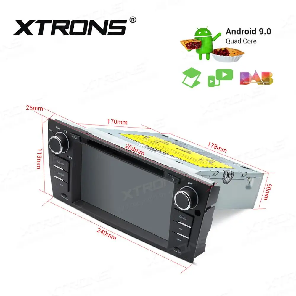Cheap 7" Android 9.0 Pie OS Car DVD Multimedia GPS Radio for BMW E90 2005-2012 E91 2005-2012 E92 2006-2013 E93 2007-2013 M3 2007-2012 4