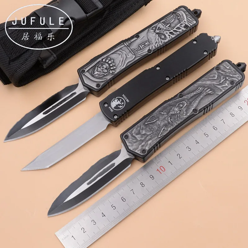 

JUFULE 2019 Scarab Troodon D2 blade Zinc Alloy + Steel handle camp survival outdoor EDC hunt Tactical tool pocket kitchen knife