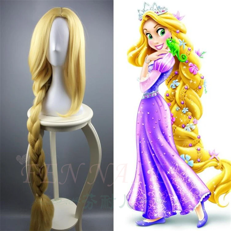 Femmes Princesse Emmelee Raiponce Cosplay Perruque Jaune Perruque