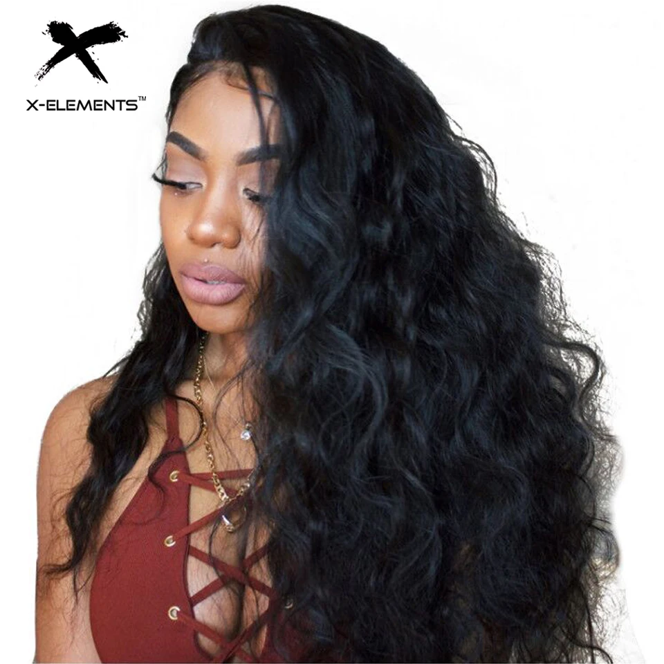 

X-Elements Brazilian Lace Front Human Hair Wigs Body Wave Human Hair Wigs Lace Front With Baby Hair Remy Hair 4*4 Lace Closure