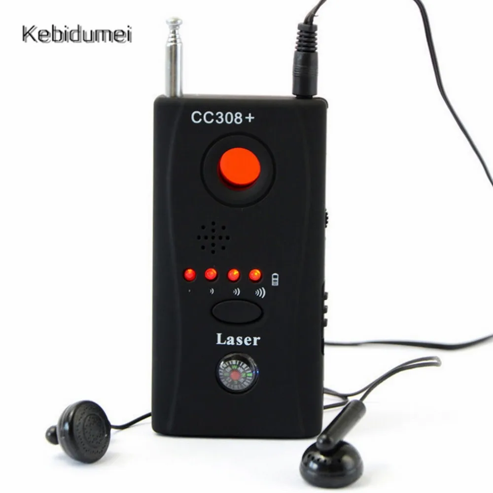 

Kebidumei CC308 Wireless Full Range Anti - Spy Bug Detector GSM Device Finder Cam Laser Lens RF Signal Detector