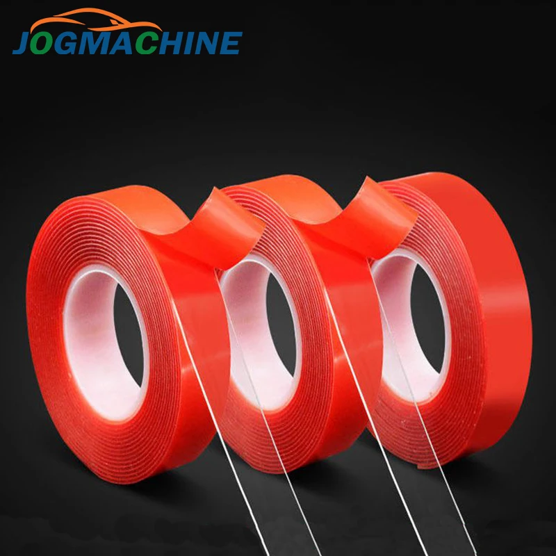 

JOGMACHINE Red Transparent Silicone Double Sided Tape Sticker For Car High Strength No Traces Adhesive Sticker Living Goods