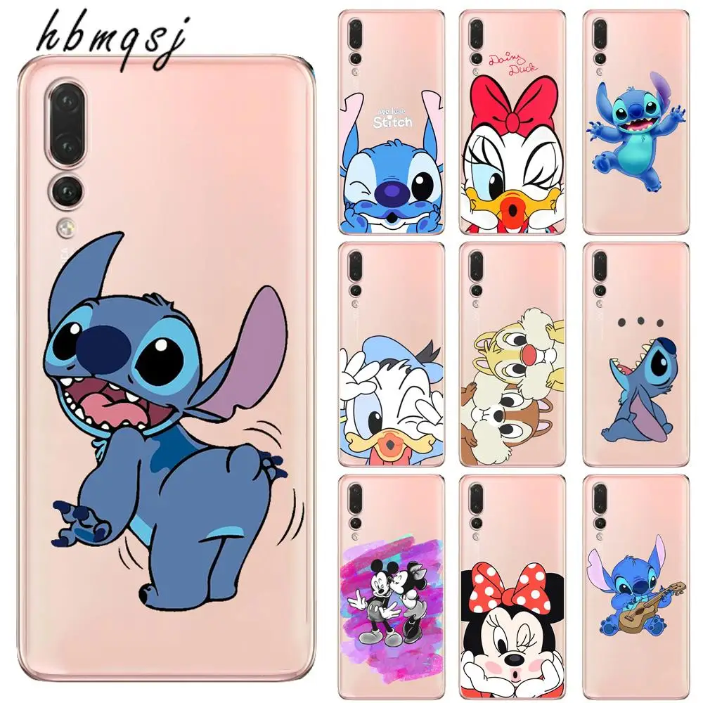 Чехол с мультипликационным принтом для huawei p30 lite мягкий силиконовый милый