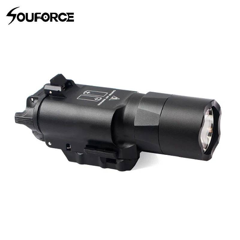 Tactical Airsoft Pistol Flashlight Suit 20mm Rail Mount for Handgun