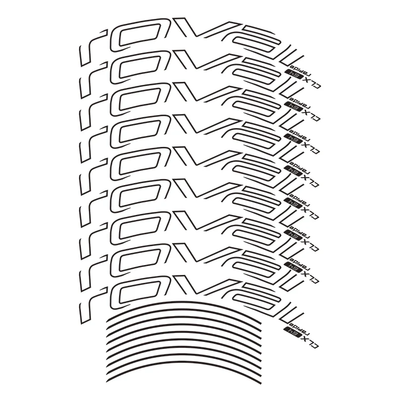 Карбоновые два колеса обода Набор сменных наклеек для ROVAL CLX64 дорожный велосипед Углеродные колеса наклейки