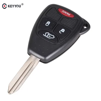 

KEYYOU 4 Button Remote Key Case Shell For Jeep Chrysler Liberty Pacifica Sebring Aspen 300 Town PT Cruiser D-odge Magnum Charger