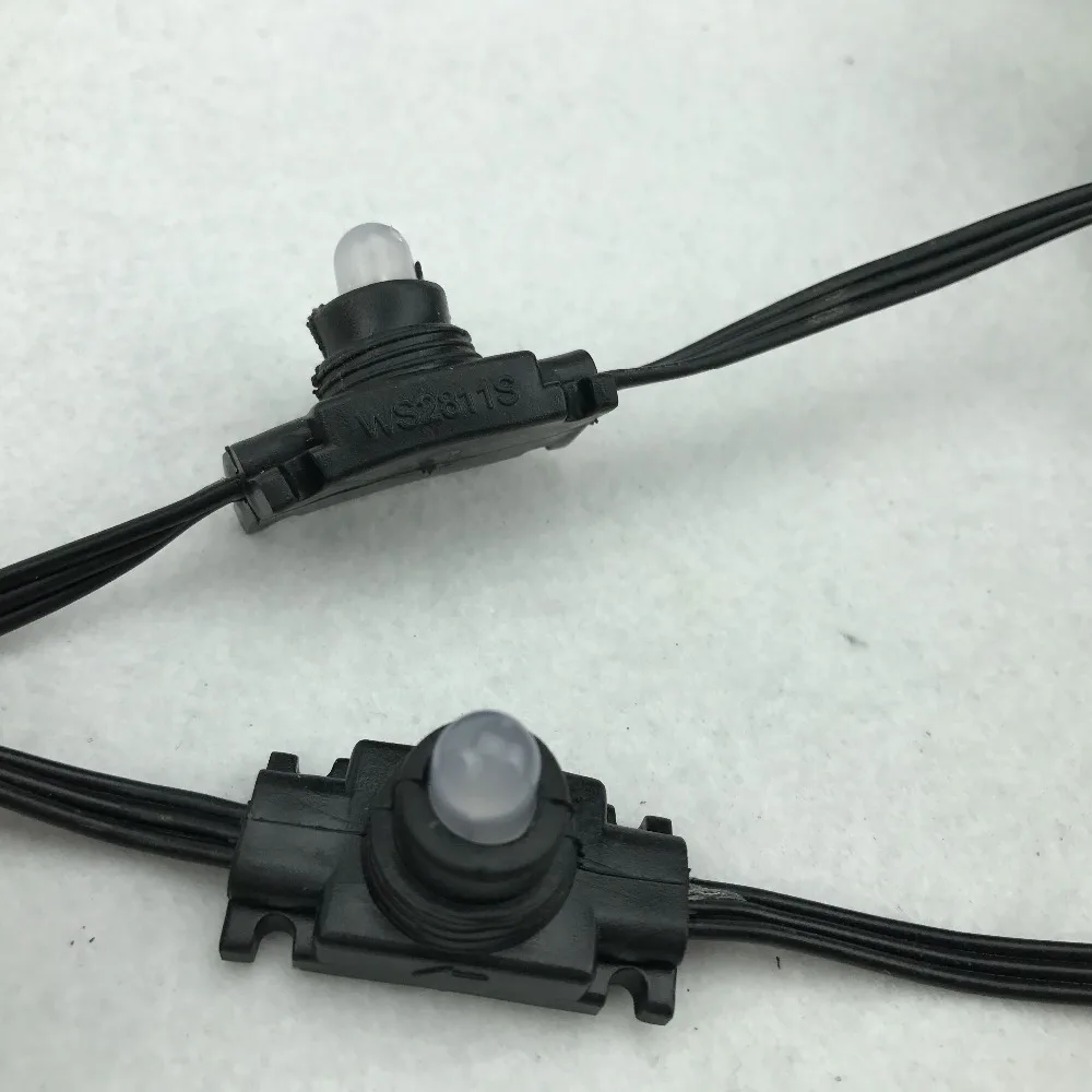 100 узлов DC12V WS2811 Светодиодный ход Весь черный провод Номинал IP66 шт. струны|led landscape