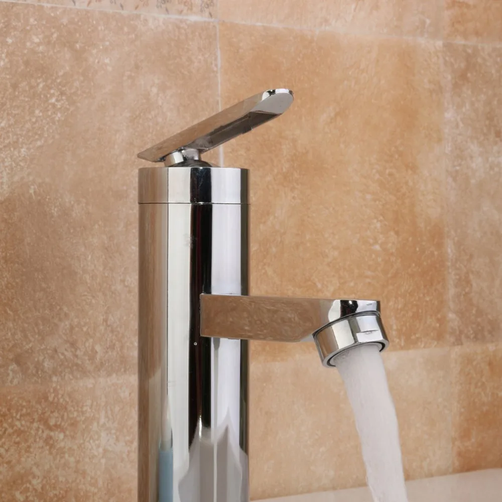 

Dropship Bathroom Basin Faucet Cold Hot Water Mix Deck Mounted Faucets Waterfall Home Kitchen Sink Single Handle Washbasin Tap