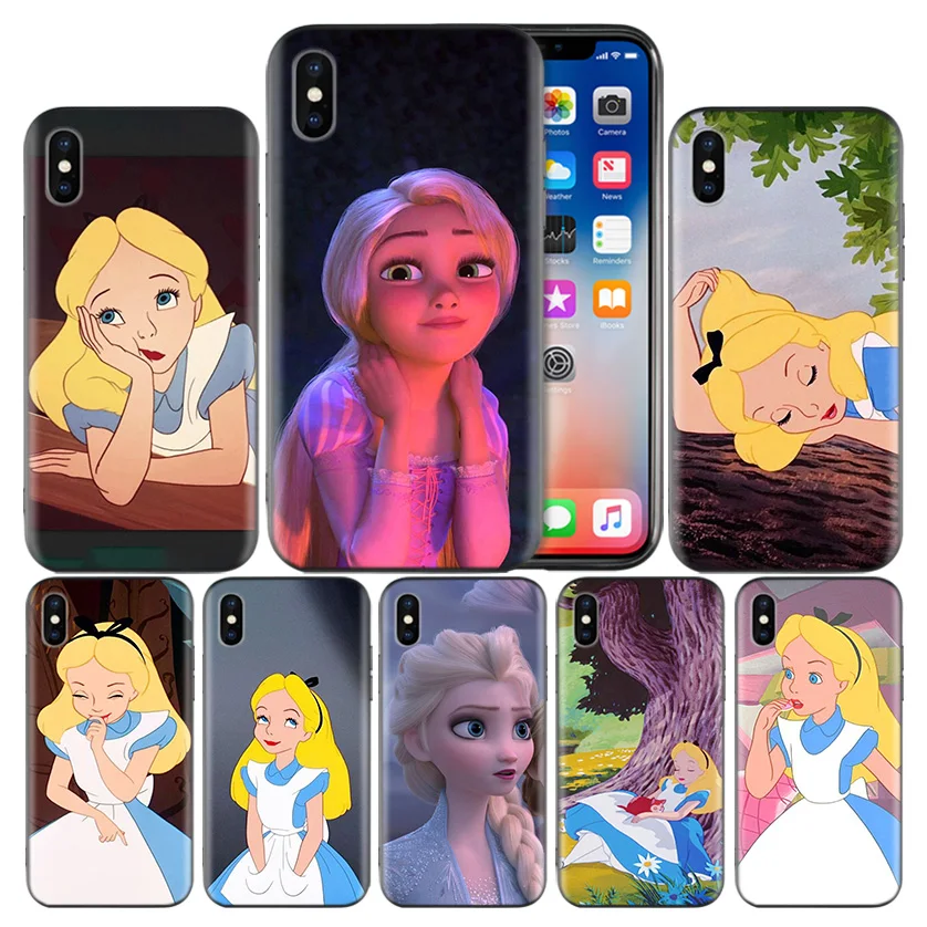 

Alice in Wonderland Fundas Silicone Back Case For Apple iPhone 7 8 6 6S Plus X XS MAX XR 5 5S SE 10 Ten Cover