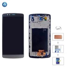 White Grey Lcd Screen For LG G3 D855 D850 Lcd Display Touch Screen Assembly With Digitizer Glass With Frame Replacement Tools