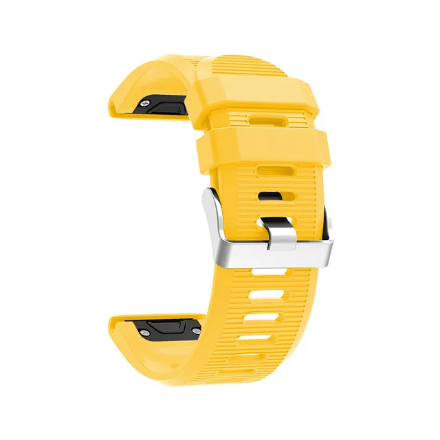 Из силикагеля, мягкий быстросъемный ремешок в комплекте ремешок для Garmin Fenix 5X gps Смарт-часы фитнес-браслет умные аксессуары Замена - Цвет: Цвет: желтый