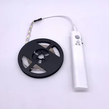 Светодиодный светильник с датчиком движения на батарейках 2835SMD DC5V гибкий светодиодный светильник лента 1 м 2 м 3 м ТВ Настольный фоновый Смещенный светильник ing
