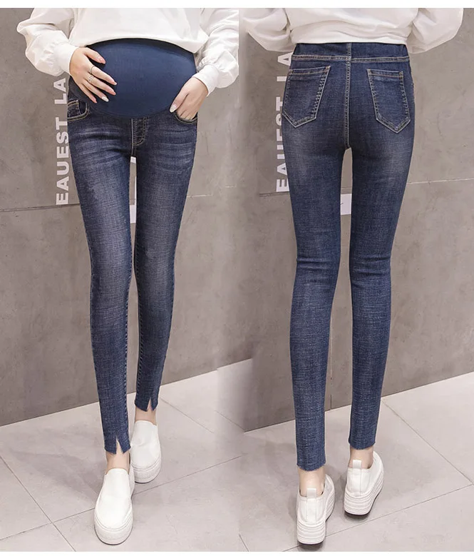 

2019 Spring Fashion Maternity Jeans Pregnant Clothes Denim Pencil Pants Trousers Maternity Clothing For Pregnant Women Jeans