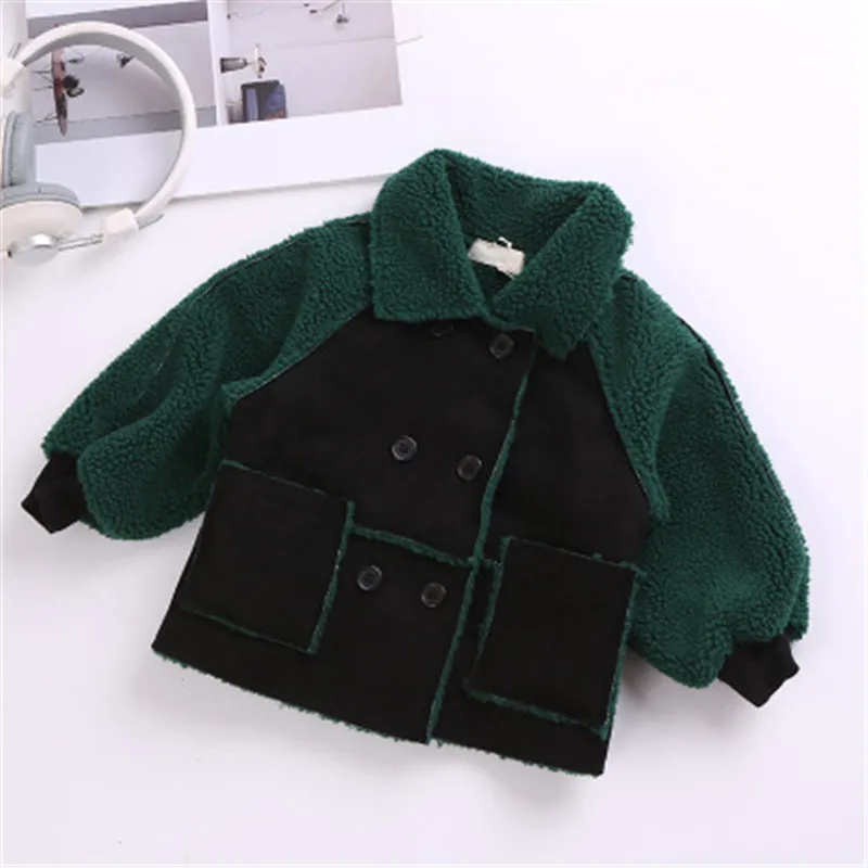 

Baby Boys Girls Winter Warm Coats Jacket For Boys Girls 2-6Y Warm Plus Velvet Thicken Clothing Cardigan Children Outerwear