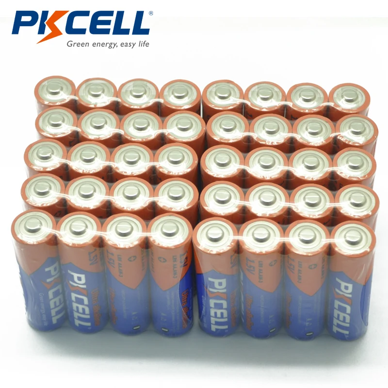 PKCELL AA 1.5V LR6 MN1500 Alkaline Dry High Capacity Battery AA primary batteries for Camera Flashlight keyboard 48 x alkaline battery disposable battery