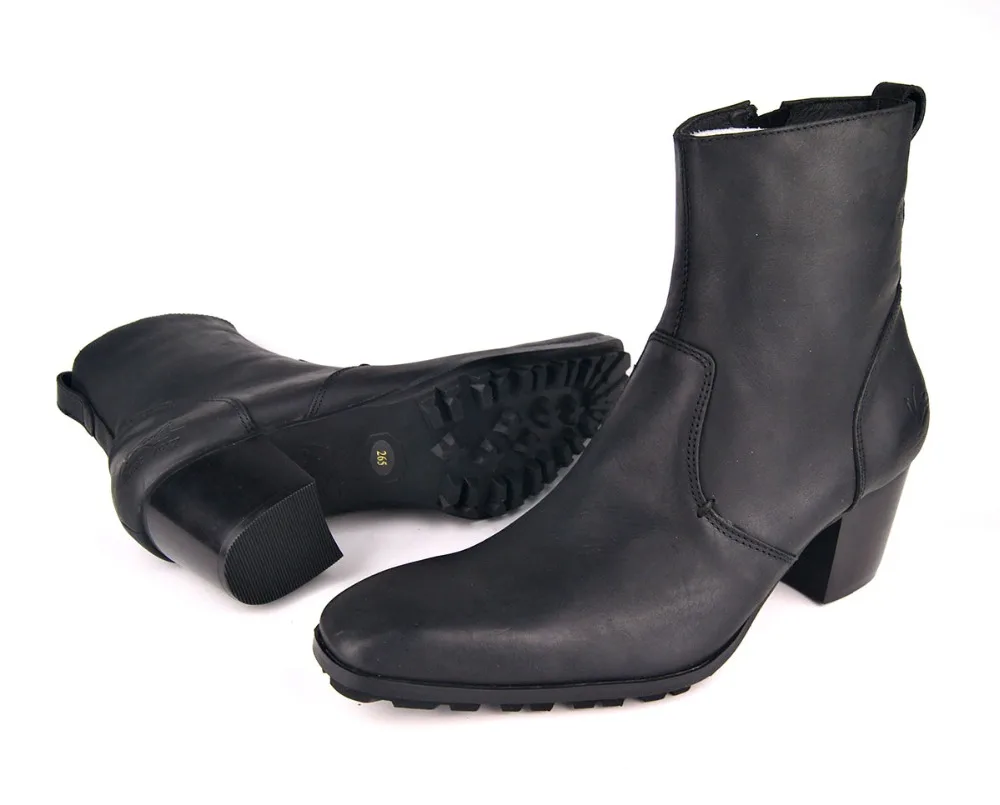 Mano Cuero Vintage Casual Zona De A Oxford La Tobillo Diseñador Otto Hombre Tamaño Más Botas Zapatos Genuino Chelsea Grande Hechas Rq4q1