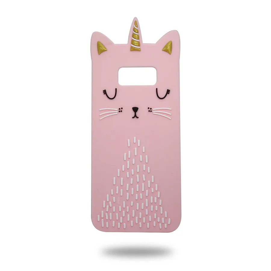 Для Samsung Galaxy S8 милый 3D мультфильм Золотой Рог кошка Мягкая силиконовая задняя