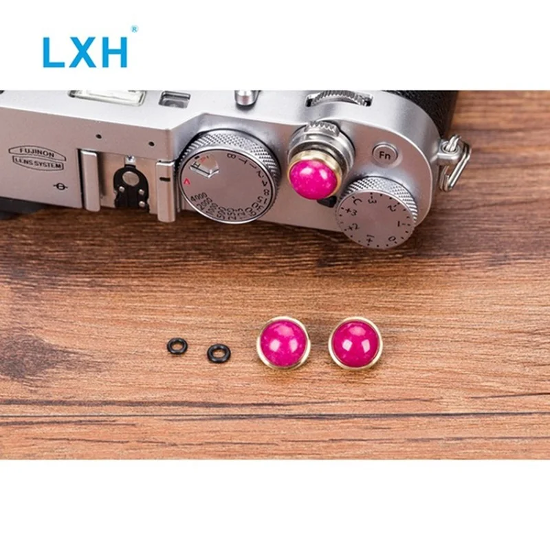 LXH ручной работы камера Мягкая кнопка спуска затвора для Fujifilm Fuji XT20 X100F XT2 X100T XT10 X-E1 XPRO с резиновым кольцом - Цвет: Purple