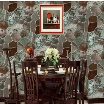 

Wallpapers Youman Vintage Imitation Stone PVC Wallpaper 3D Simulation Rock Hot Pot Restaurant Special Restaurant Background Wall