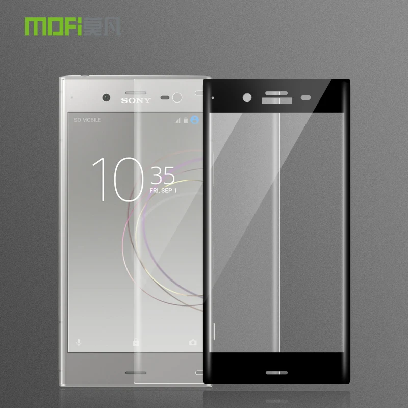 

For Sony Xperia XZ1 Tempered Glass MOFI 3D Curved For Xperia XZ1 Dual F8342 Screen Protector Full Protective Film HD LCD Guard
