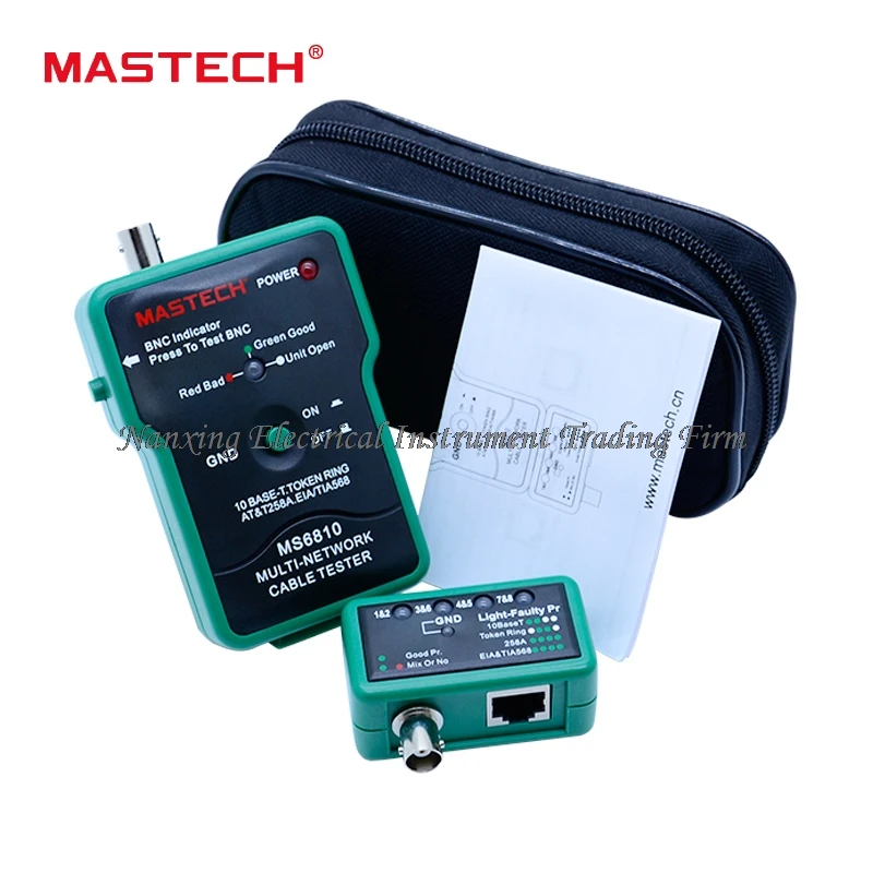 

Network Cable Tester MASTECH MS6810 High Speed Testing Multi Network Cable Tester Meter RJ45 BNC Tests for Coaxial Cable